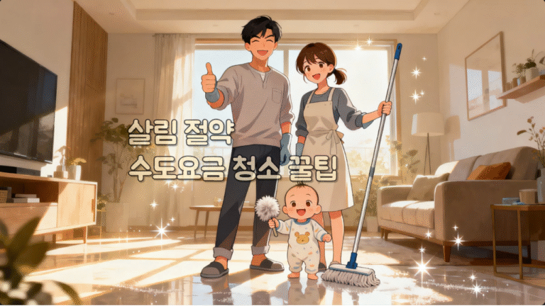 살림 절약 수도요금 청소 꿀팁|쉽고 빠르게 끝내는 방법